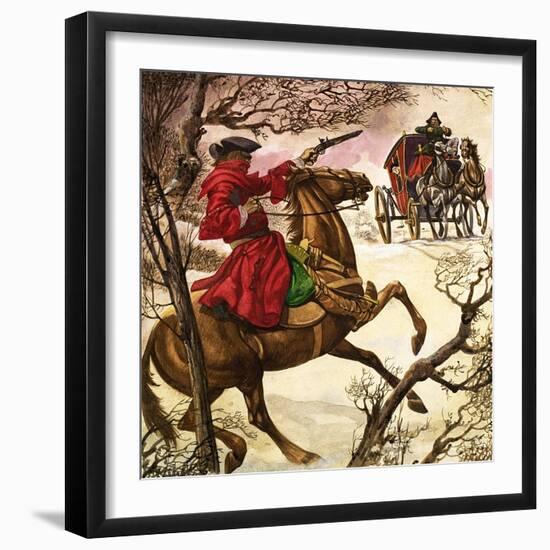 The Wonderful Story of Britain: Highwaymen and Robbers-Peter Jackson-Framed Giclee Print