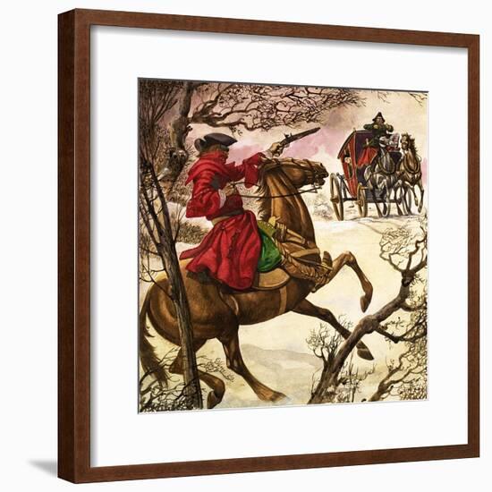 The Wonderful Story of Britain: Highwaymen and Robbers-Peter Jackson-Framed Giclee Print