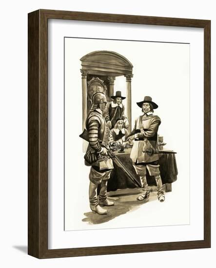 The Wonderful Story of Britain: Oliver Cromwell-Peter Jackson-Framed Giclee Print