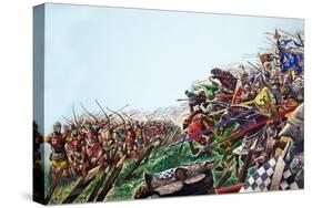 The Wonderful Story of Britain: the Battle of Agincourt-Peter Jackson-Stretched Canvas