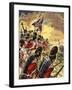 The Wonderful Story of Britain: The Battle of Waterloo-Peter Jackson-Framed Giclee Print