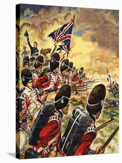 The Wonderful Story of Britain: The Battle of Waterloo-Peter Jackson-Stretched Canvas