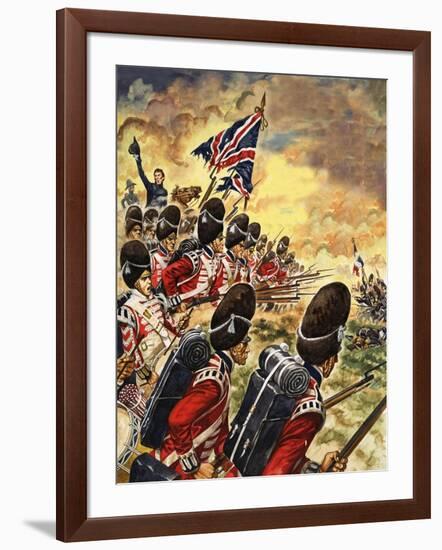 The Wonderful Story of Britain: The Battle of Waterloo-Peter Jackson-Framed Giclee Print