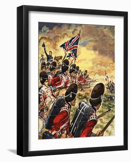 The Wonderful Story of Britain: The Battle of Waterloo-Peter Jackson-Framed Giclee Print