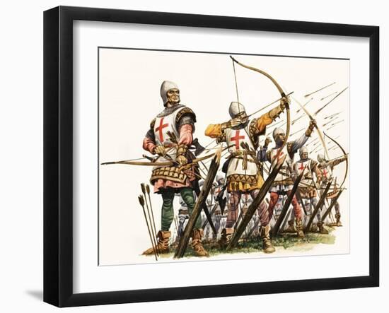 The Wonderful Story of Britain: the Bowmen of Britain-Peter Jackson-Framed Giclee Print