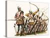 The Wonderful Story of Britain: the Bowmen of Britain-Peter Jackson-Stretched Canvas