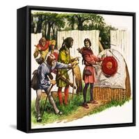 The Wonderful Story of Britain: the Bowmen of Britain-Peter Jackson-Framed Stretched Canvas