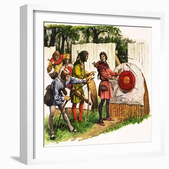 The Wonderful Story of Britain: the Bowmen of Britain-Peter Jackson-Framed Giclee Print