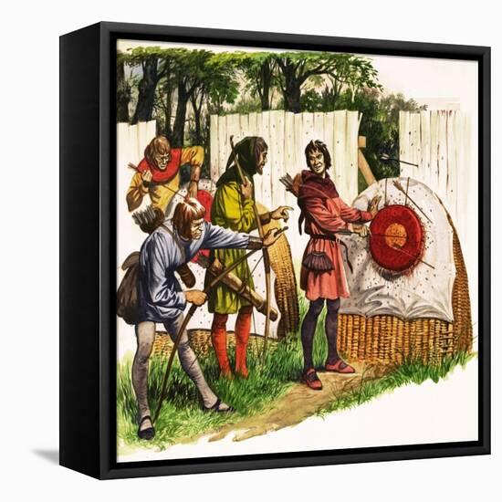 The Wonderful Story of Britain: the Bowmen of Britain-Peter Jackson-Framed Stretched Canvas