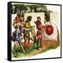 The Wonderful Story of Britain: the Bowmen of Britain-Peter Jackson-Framed Stretched Canvas