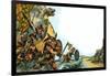 The Wonderful Story of Britain: The Coming of the Vikings-Peter Jackson-Framed Giclee Print