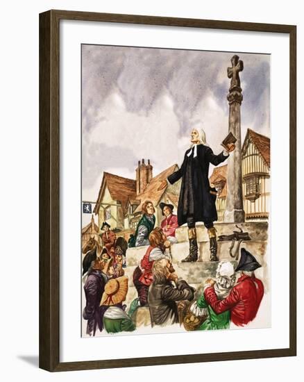 The Wonderful Story of Britain: The Good Work of John Wesley-Peter Jackson-Framed Giclee Print