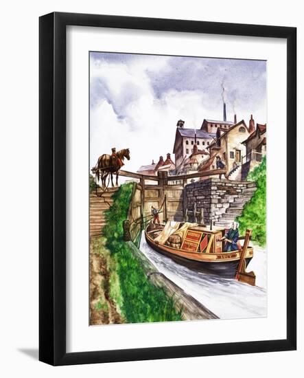 The Wonderful Story of Britain: Why Canals Are Made-null-Framed Giclee Print