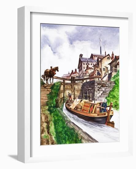 The Wonderful Story of Britain: Why Canals Are Made-null-Framed Giclee Print