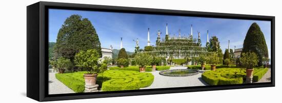 The Wonderfully Ornate Baroque Gardens of the Teatro Massimo, Isola Bella, Lake Maggiore-Doug Pearson-Framed Stretched Canvas