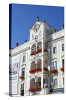 The Wonderfully Ornate Town Hall (Rathaus), Gmunden, Salzkammergut, Upper Austria, Austria, Europe-Doug Pearson-Stretched Canvas