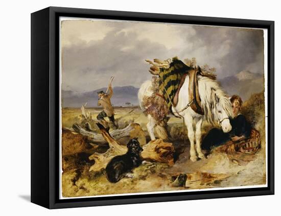 The Wood Cutter-Edwin Henry Landseer-Framed Stretched Canvas