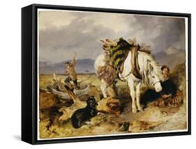 The Wood Cutter-Edwin Henry Landseer-Framed Stretched Canvas