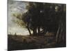 The Wood Gatherers, 1875-Jean-Baptiste-Camille Corot-Mounted Giclee Print