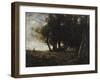 The Wood Gatherers, 1875-Jean-Baptiste-Camille Corot-Framed Giclee Print