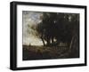 The Wood Gatherers, 1875-Jean-Baptiste-Camille Corot-Framed Giclee Print