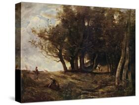 'The Wood Gatherers', c1843-Jean-Baptiste-Camille Corot-Stretched Canvas