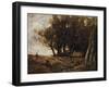 'The Wood Gatherers', c1843-Jean-Baptiste-Camille Corot-Framed Giclee Print