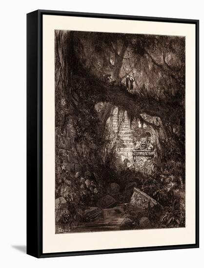 The Wood of Blood in Atala-Gustave Dore-Framed Stretched Canvas