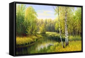 The Wood River In Autumn Day-balaikin2009-Framed Stretched Canvas