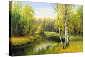 The Wood River In Autumn Day-balaikin2009-Stretched Canvas