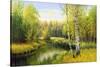 The Wood River In Autumn Day-balaikin2009-Stretched Canvas