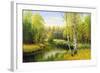 The Wood River In Autumn Day-balaikin2009-Framed Art Print