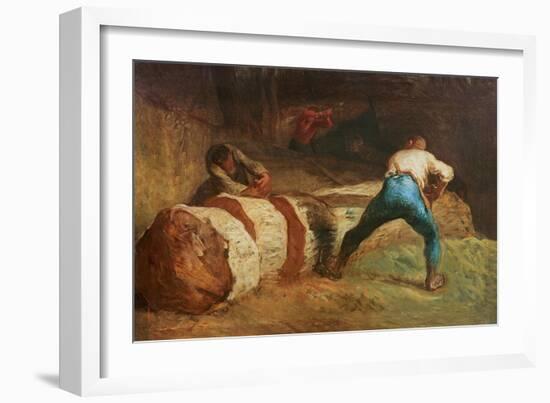 The Wood Sawyers, 1848-Jean-François Millet-Framed Giclee Print