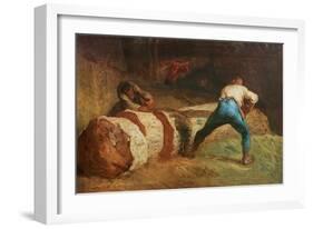 The Wood Sawyers, 1848-Jean-François Millet-Framed Giclee Print