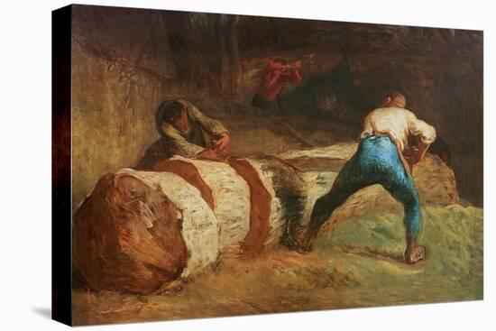 The Wood Sawyers, 1848-Jean-François Millet-Stretched Canvas