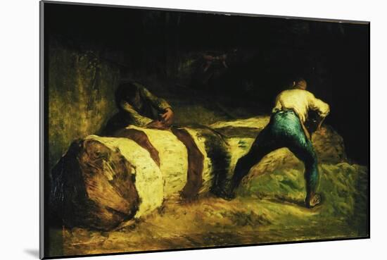 The Wood Sawyers, 19th Century-Jean-François Millet-Mounted Giclee Print