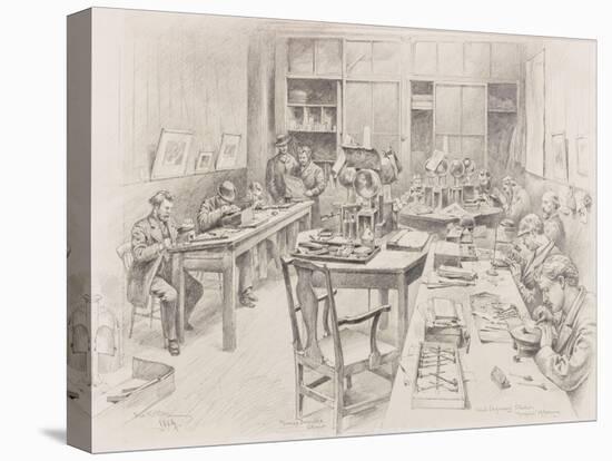 The Wood Studio, 'Graphic' Office, with Thomas Bewick's Chair-Frederick George Kitton-Stretched Canvas