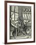 The Woodblock Cutter, 1568-Jost Amman-Framed Giclee Print