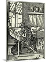 The Woodblock Cutter, 1568-Jost Amman-Mounted Giclee Print