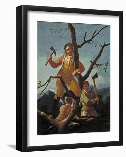 The Woodcutters, 1777-1780-Francisco de Goya y Lucientes-Framed Giclee Print