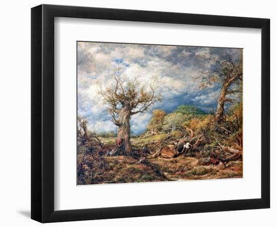 The Woodcutters, 1876 (Oil on Canvas)-John Linnell-Framed Giclee Print