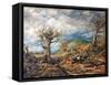 The Woodcutters, 1876 (Oil on Canvas)-John Linnell-Framed Stretched Canvas