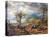 The Woodcutters, 1876 (Oil on Canvas)-John Linnell-Stretched Canvas