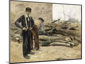 The Woodcutters-Jean Francois Raffaelli-Mounted Giclee Print