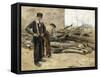 The Woodcutters-Jean Francois Raffaelli-Framed Stretched Canvas