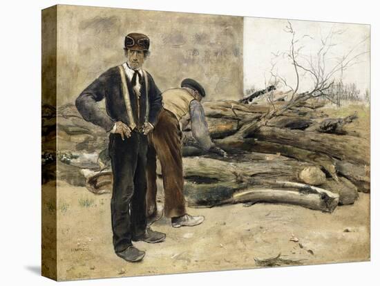 The Woodcutters-Jean Francois Raffaelli-Stretched Canvas