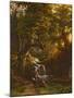 The Wooded Stream (Fishing), 19Th Century-Barend Cornelis Koekkoek-Mounted Giclee Print