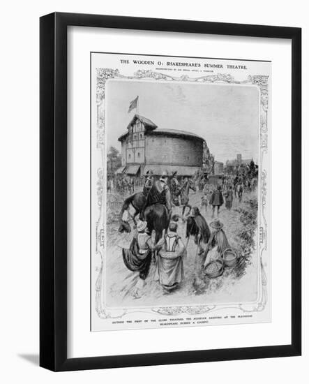 The Wooden O, Shakespeare's Summer Theatre, Outside the First of the Globe Theatres-Amedee Forestier-Framed Art Print