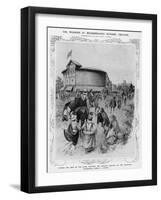 The Wooden O, Shakespeare's Summer Theatre, Outside the First of the Globe Theatres-Amedee Forestier-Framed Art Print