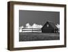 The Wooden Rural House, Black and White-Severas-Framed Photographic Print